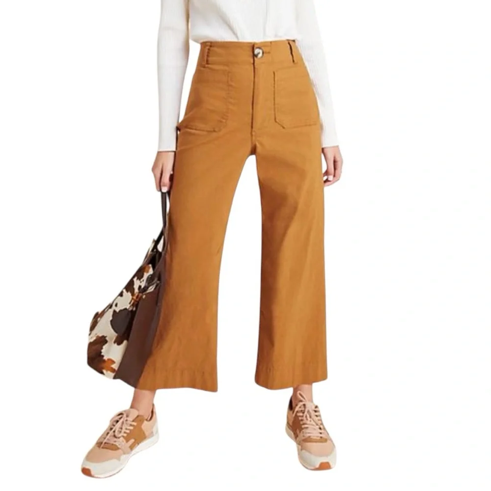The Colette Crop High-Rise Wide-Leg Pants