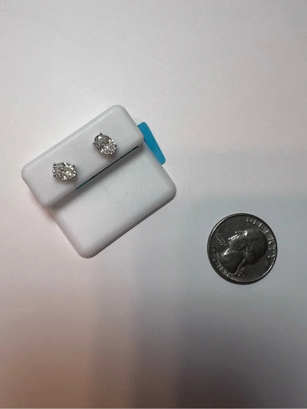 Classic .925 Sterling Silver Oval Moissanite 2.00 CTW Stud Earrings