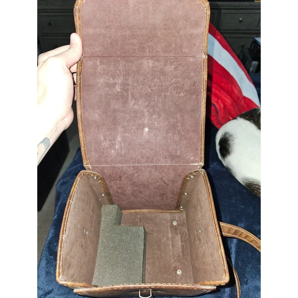 Vintage Diamond Model KP-25 Brown Camera Case Crossbody Bag Made in USA