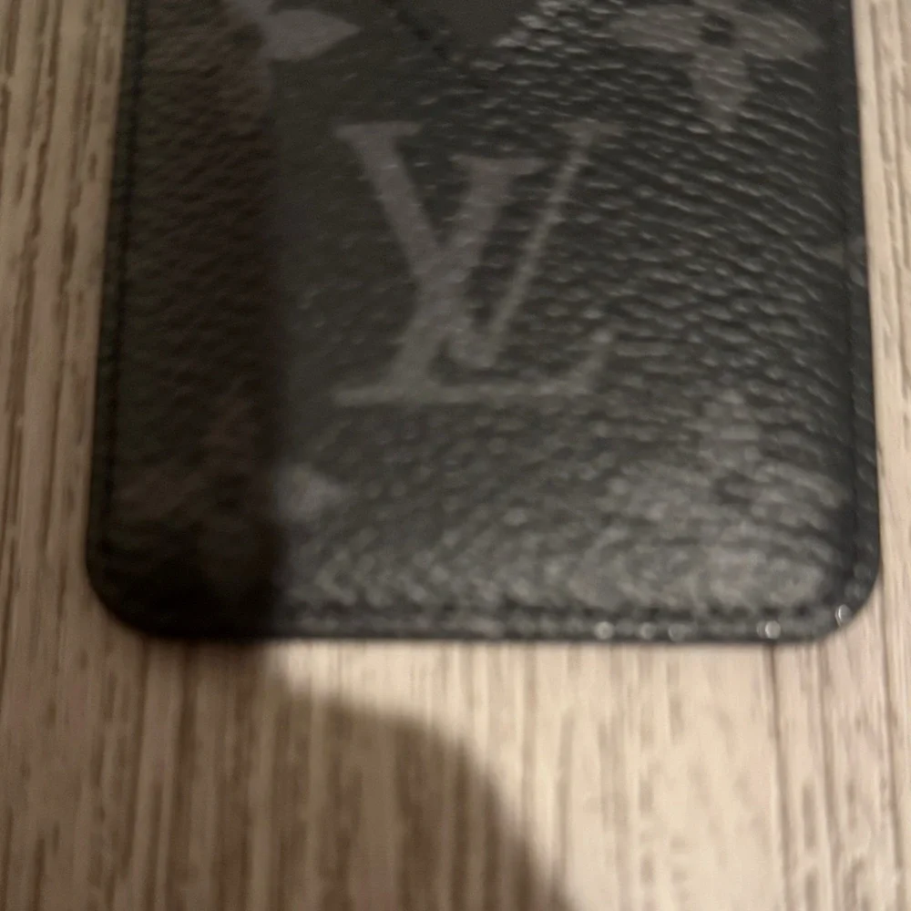 Authentic Louis Vuitton Black Leather Card Holder