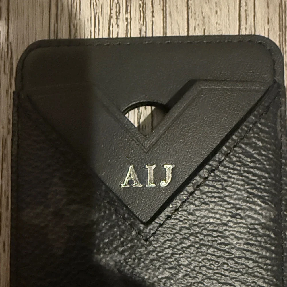 Authentic Louis Vuitton Black Leather Card Holder