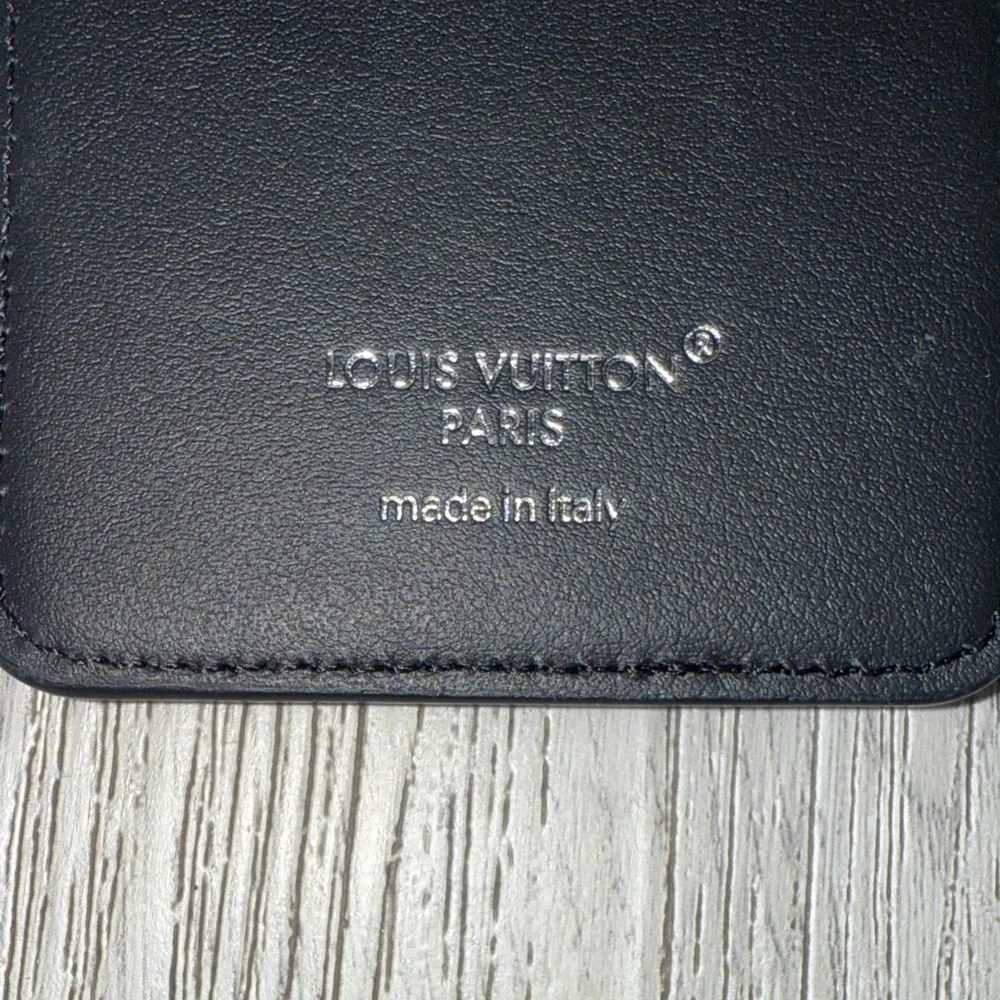 Authentic Louis Vuitton Black Leather Card Holder