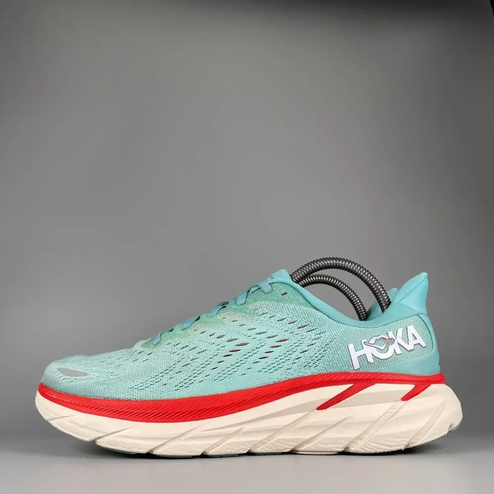 Hoka One One Clifton 8 Women's Size 9 B Blue Running Shoe Athletic Sneakers GUC