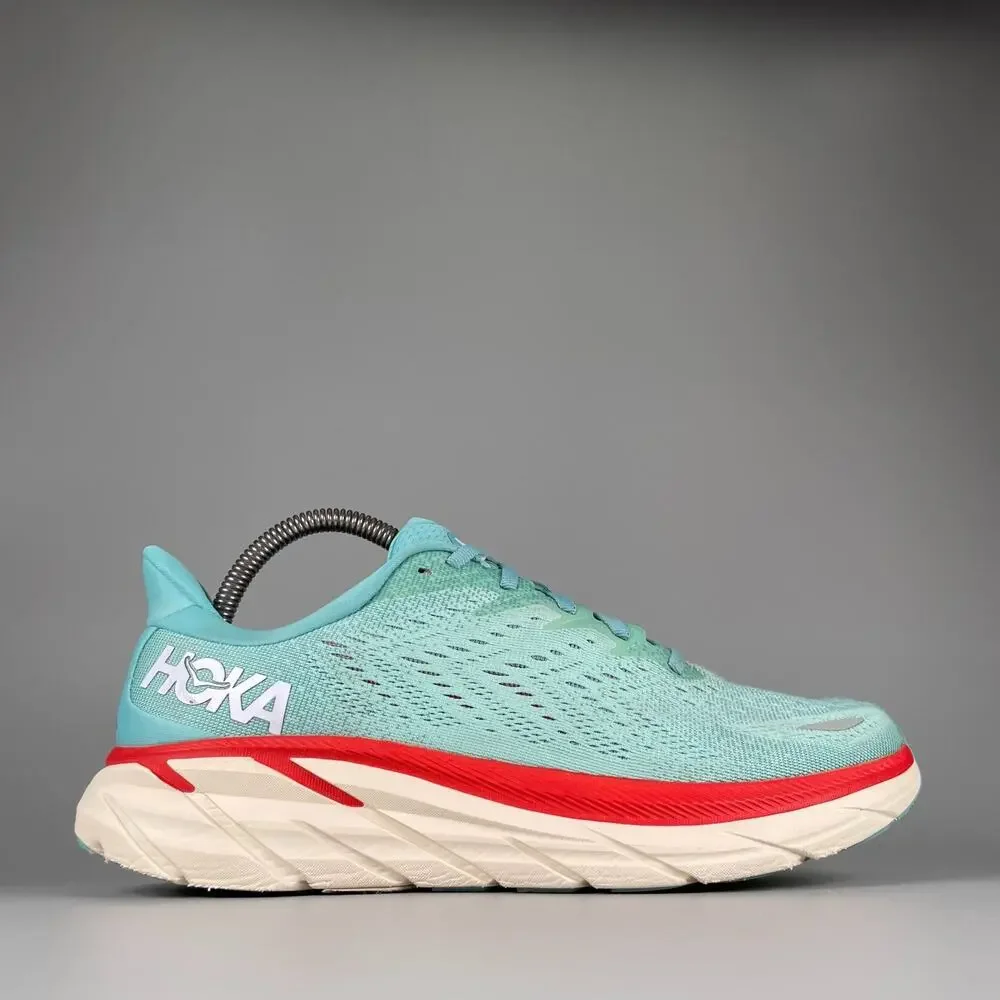 Hoka One One Clifton 8 Women's Size 9 B Blue Running Shoe Athletic Sneakers GUC