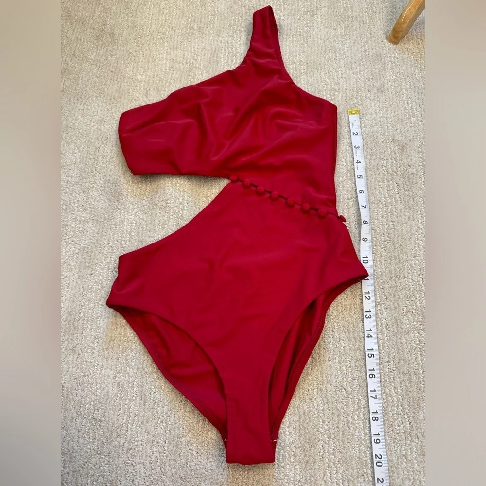 Red Carter Peri Red Cut Out One Piece Swimsuit