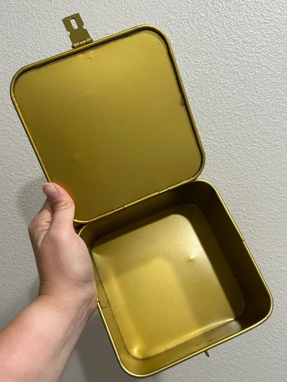 Gold Metal Storage Tins - Set of 2