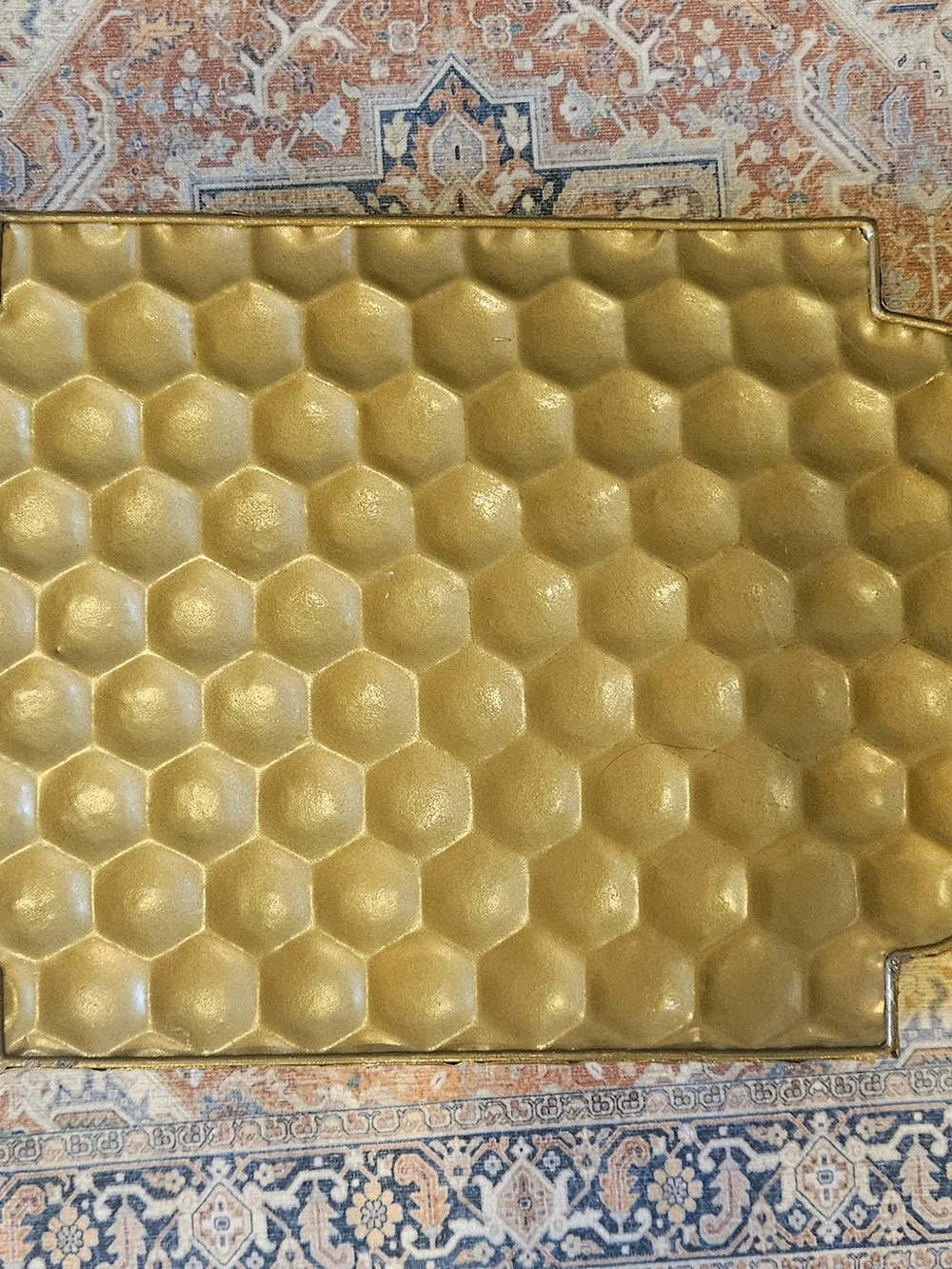 Gold Honeycomb Decorative Tray