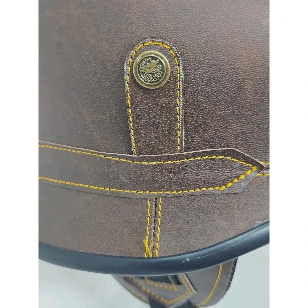 German Novelty Flat Leather Helmet   Movie Prop, Display, Collect H2