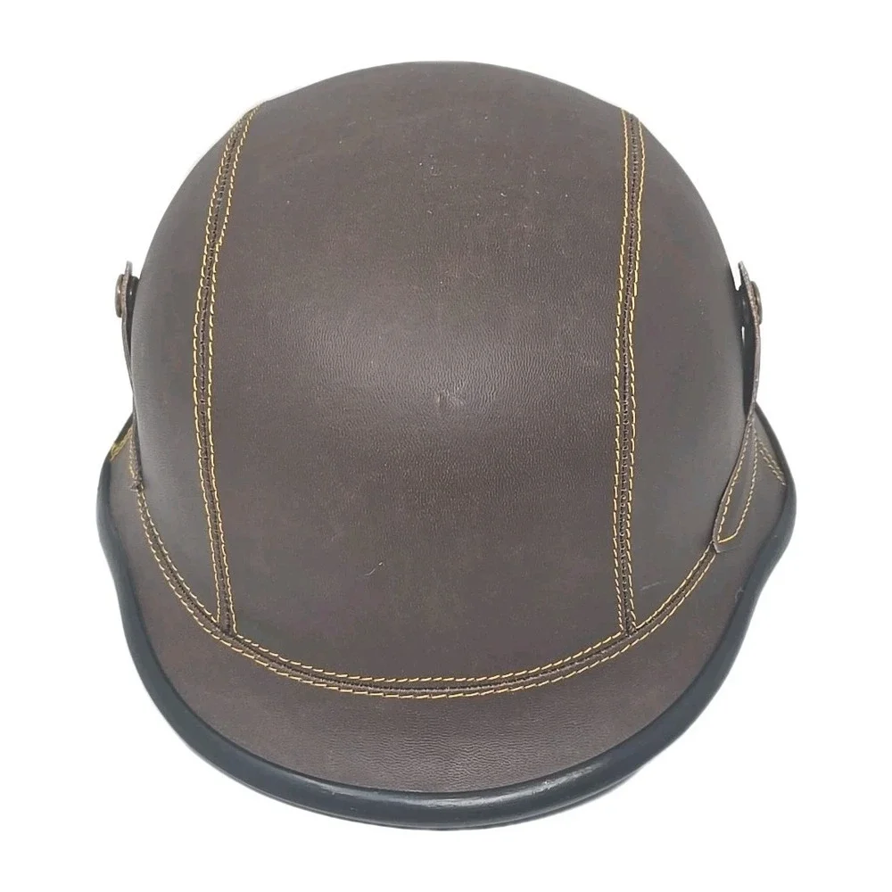 German Novelty Flat Leather Helmet   Movie Prop, Display, Collect H2