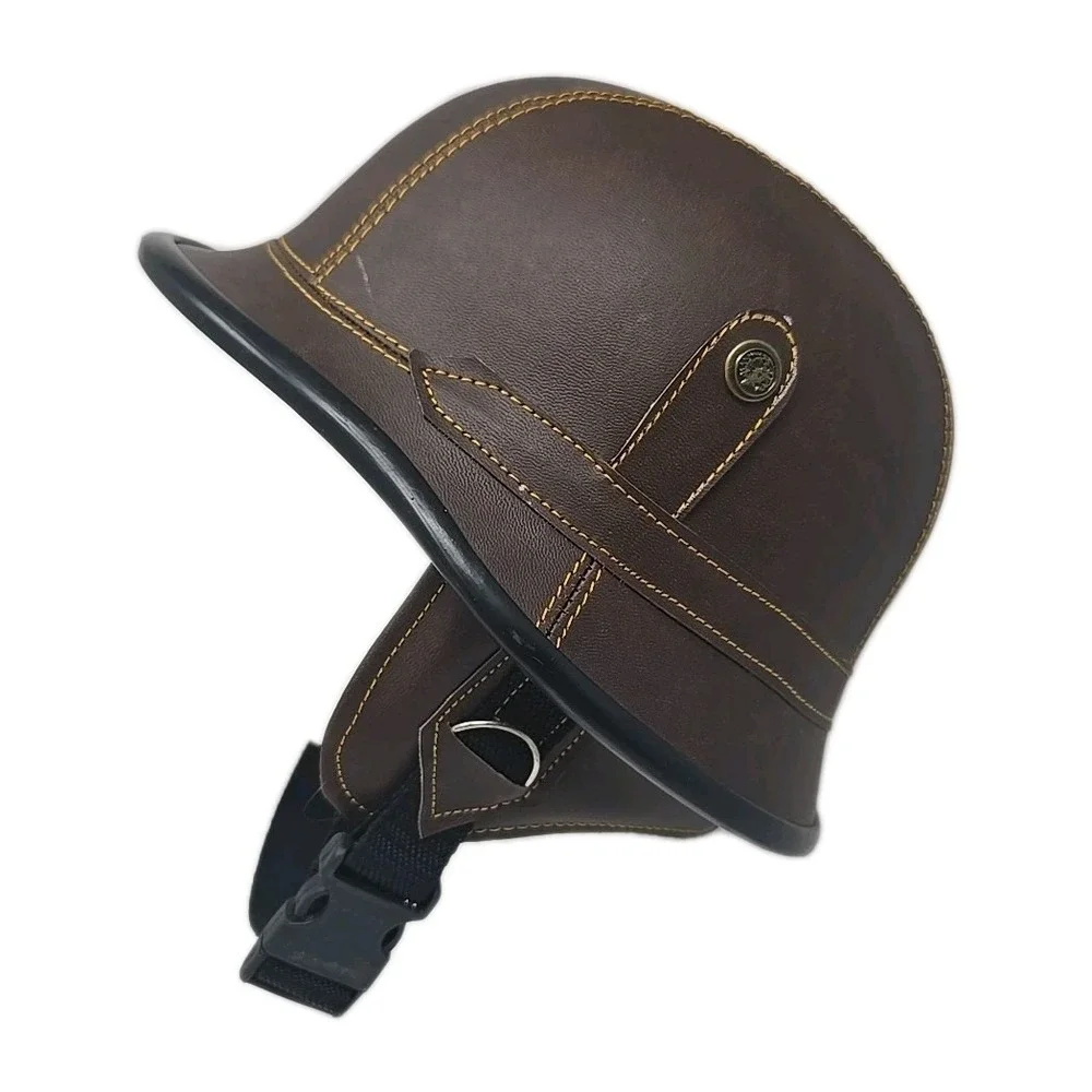 German Novelty Flat Leather Helmet   Movie Prop, Display, Collect H2