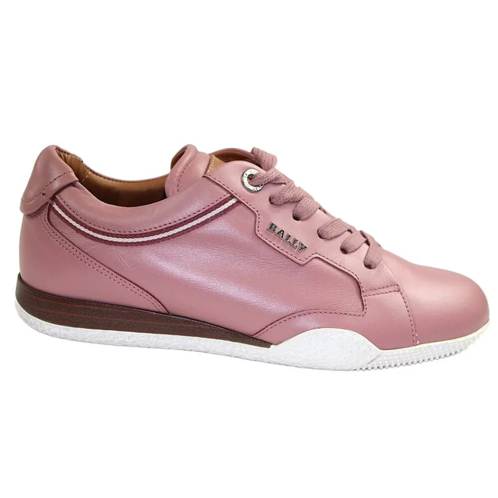 Bally Fridia Pink Blush Lace-Up Vamp Sneaker Size 37 (US 6.5)
