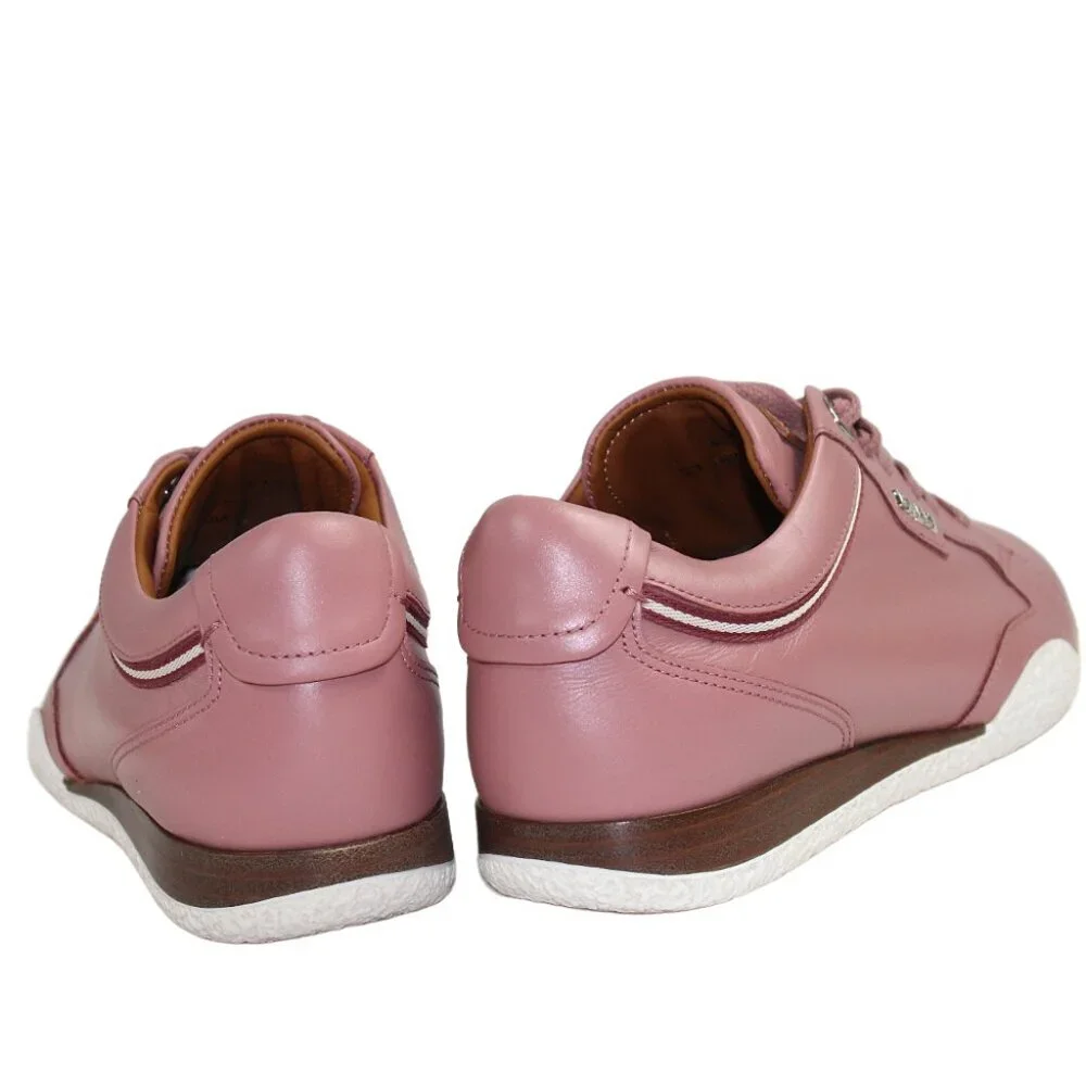 Bally Fridia Pink Blush Lace-Up Vamp Sneaker Size 37 (US 6.5)