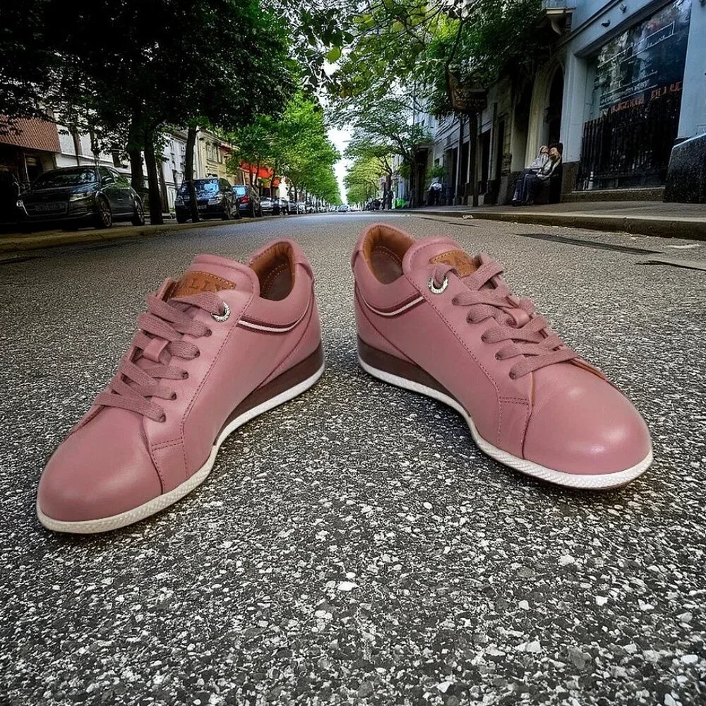 Bally Fridia Pink Blush Lace-Up Vamp Sneaker Size 37 (US 6.5)