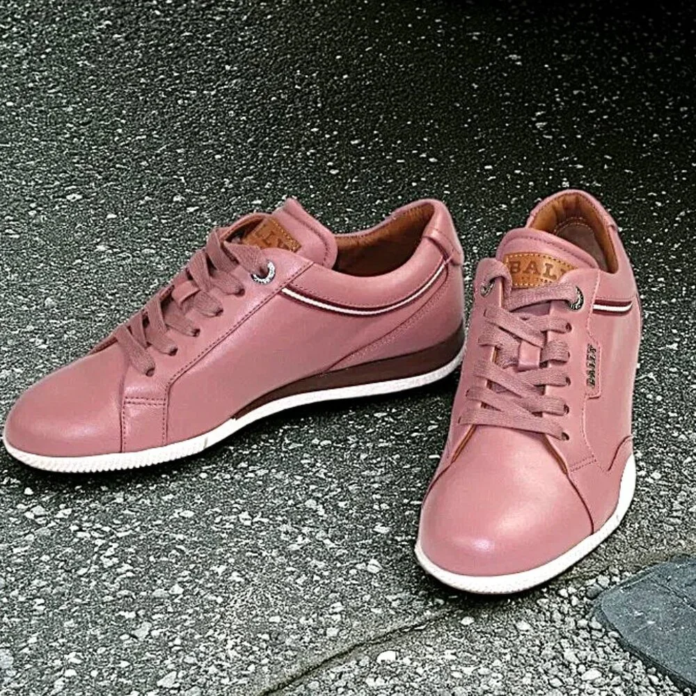 Bally Fridia Pink Blush Lace-Up Vamp Sneaker Size 37 (US 6.5)