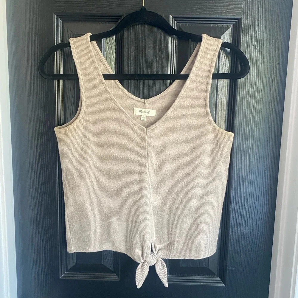 Beige Madewell Tie Front Tank Top-Size XXL