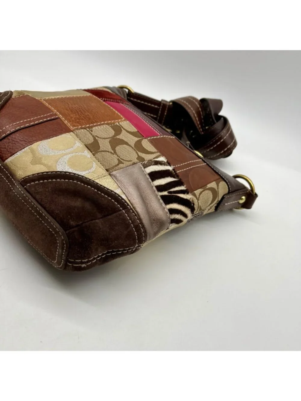 Coach Multi Colored Vintage Patchwork Crossbody Bag