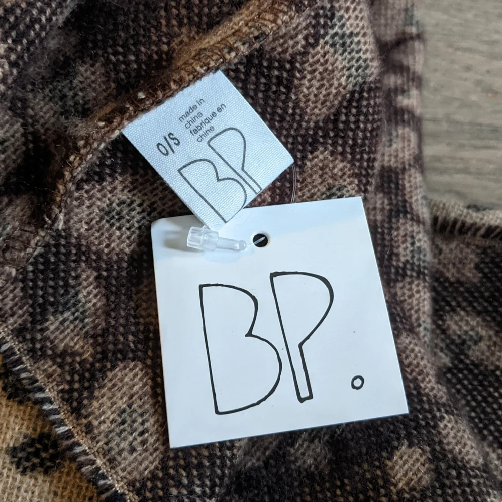 NWT BP. Leopard Camel Pattern Soft Blanket Infinity Scarf