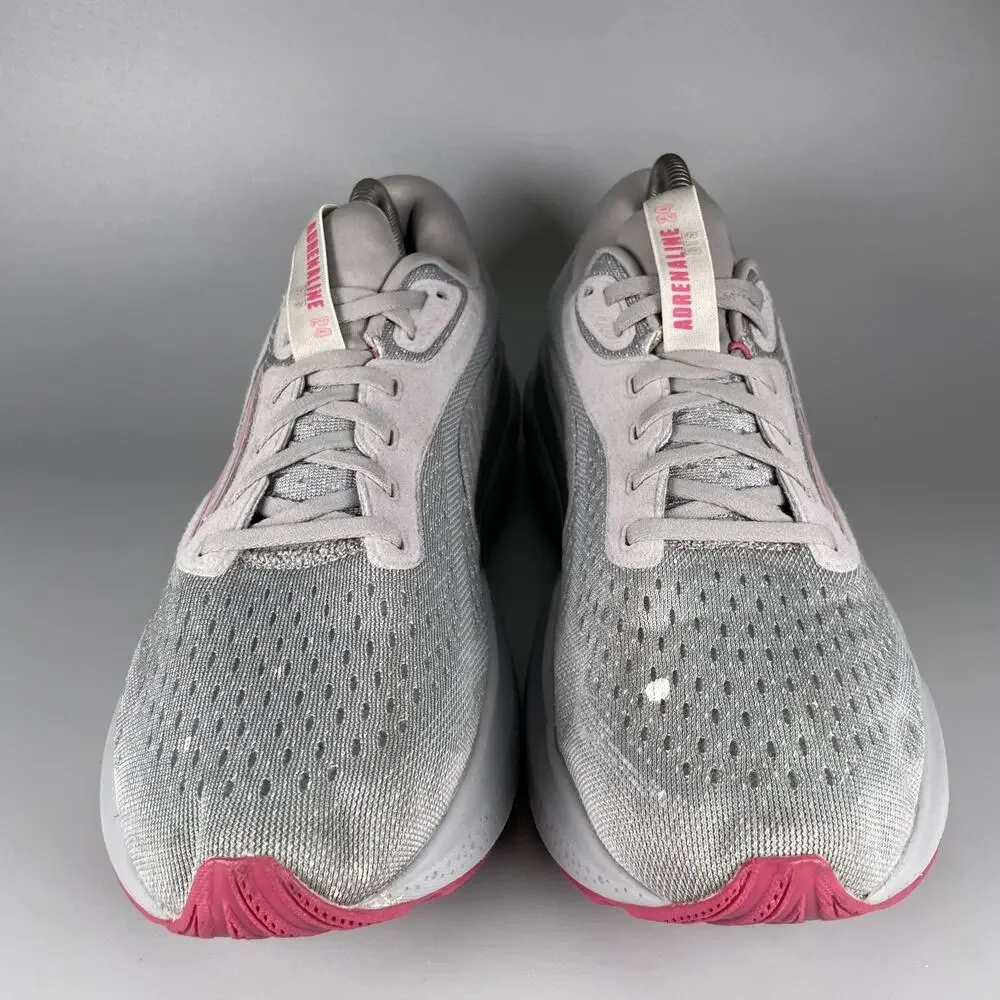 Brooks Adrenaline GTS 24 Women's Size 10 B Grey Pink Running Shoes Sneakers GUC