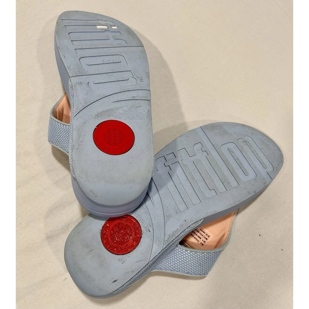 Fitflop Lulu Blue Womens Sz 11‎ Thong Sandals