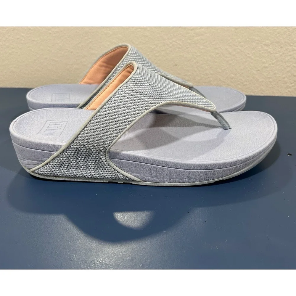 Fitflop Lulu Blue Womens Sz 11‎ Thong Sandals