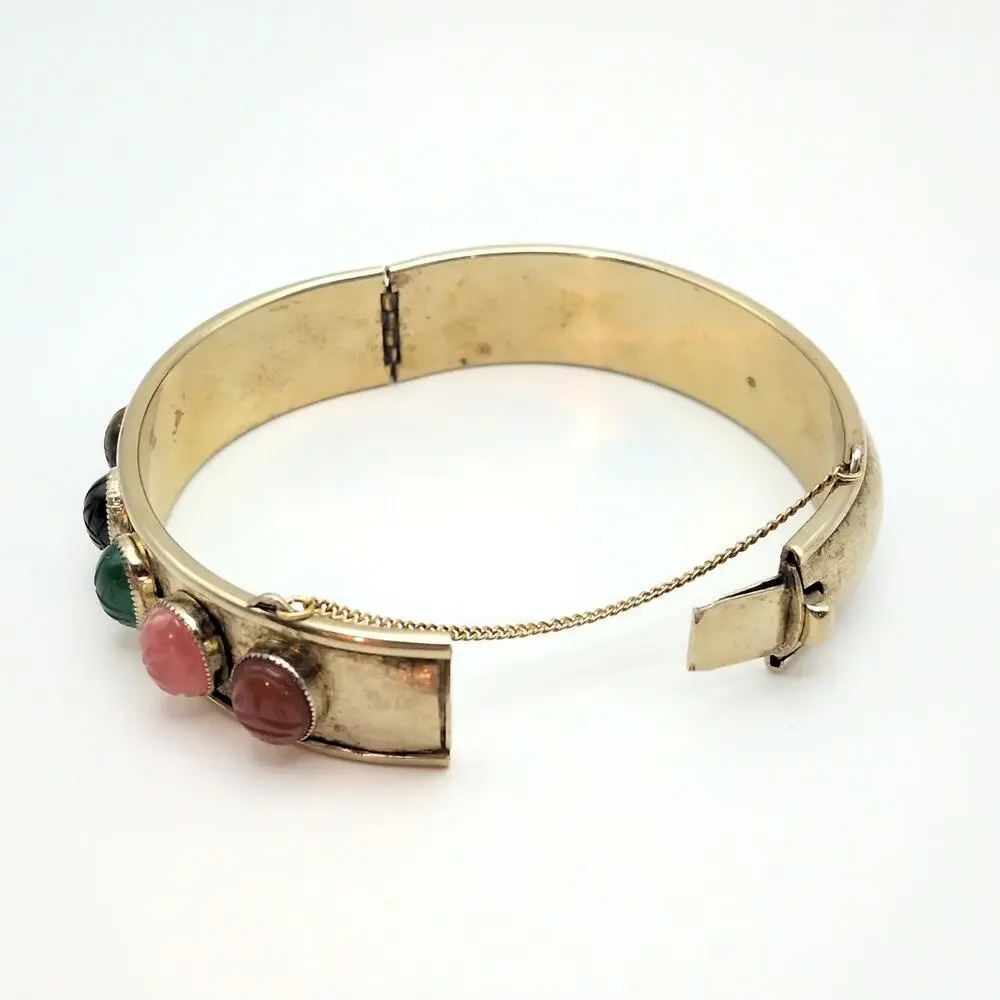 Vintage gemstone scarab