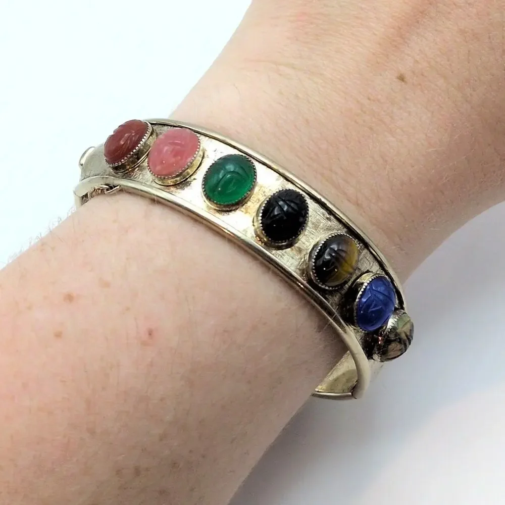 Vintage gemstone scarab