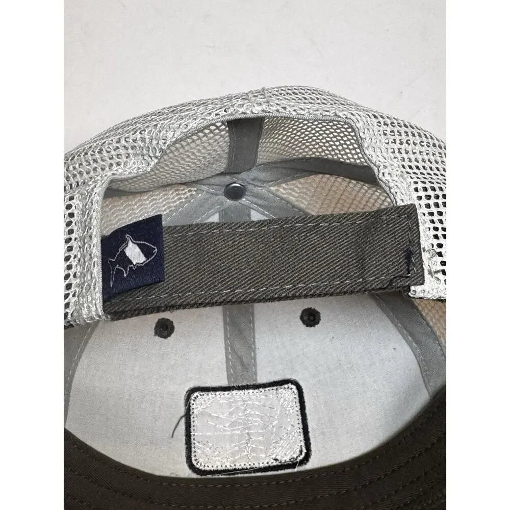 Fish Hippie Mesh Baseball Hat Blue Logo Beach Bum