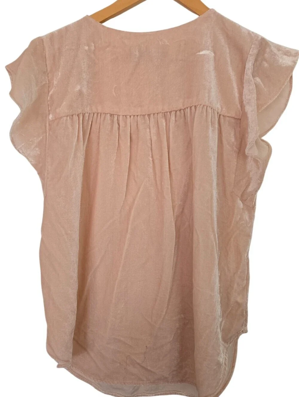 ✨ LOFT Blush Pink Velvet Shimmer Blouse Small ✨