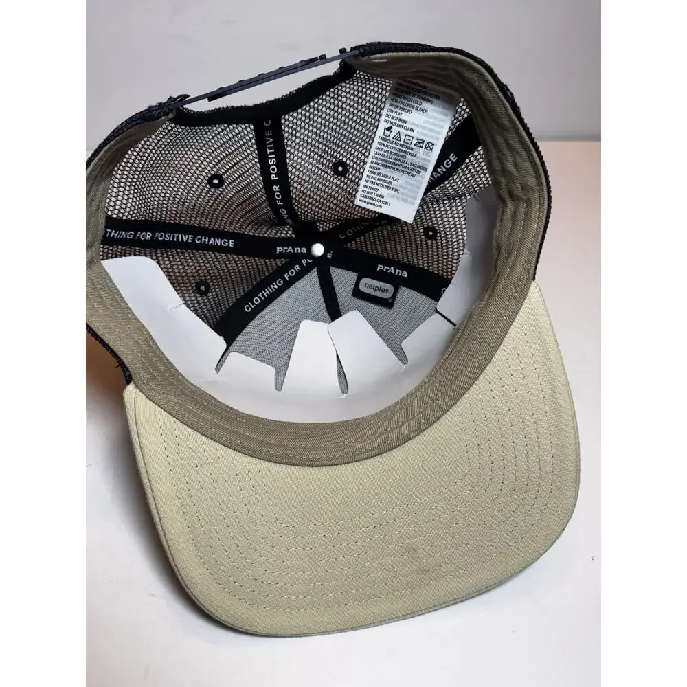 New Prana Trucker Hat Mesh Snap Back Baseball Cap Outdoor Hiking