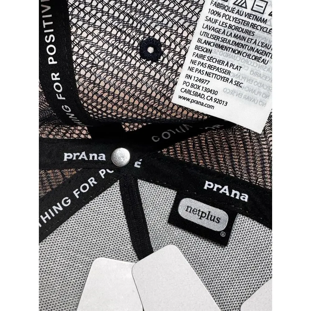 New Prana Trucker Hat Mesh Snap Back Baseball Cap Outdoor Hiking