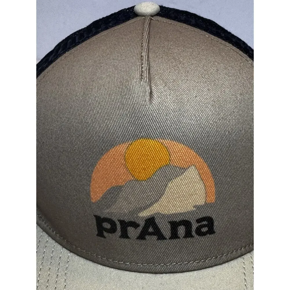 New Prana Trucker Hat Mesh Snap Back Baseball Cap Outdoor Hiking
