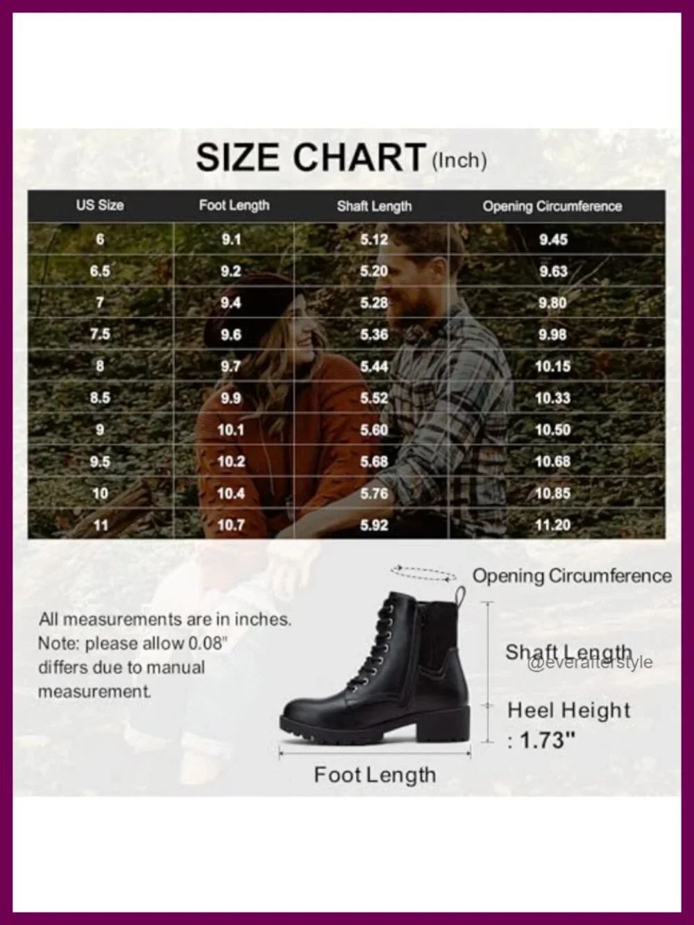Faux Leather Combat Lace Up Ankle Boots with Inside Zipper