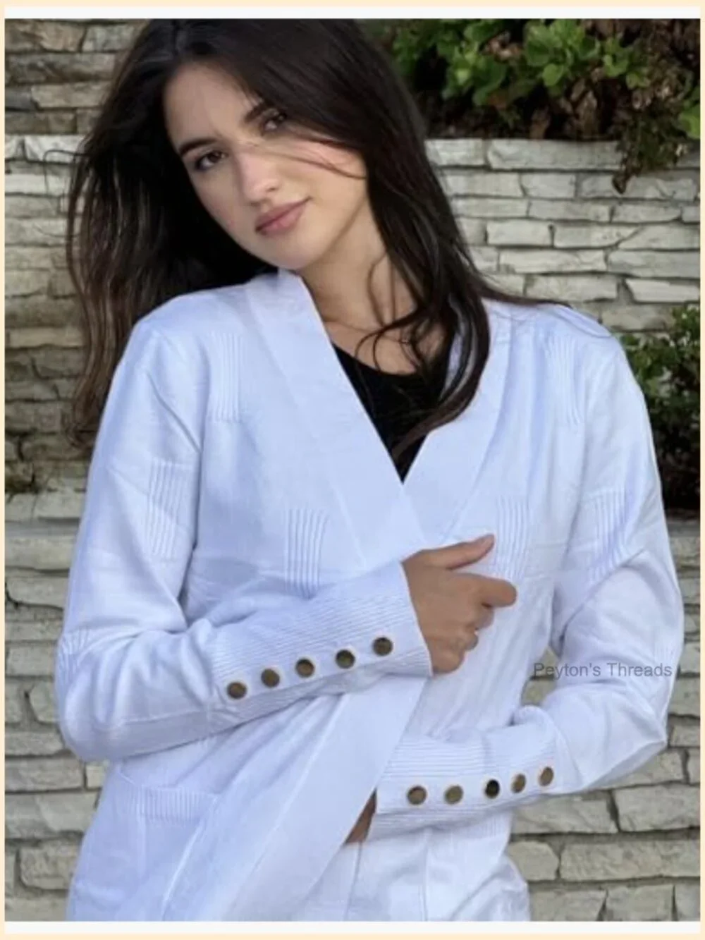 Lightweight Open Front Cardigan with Pockets, 80% Viscose 20% Nylon
