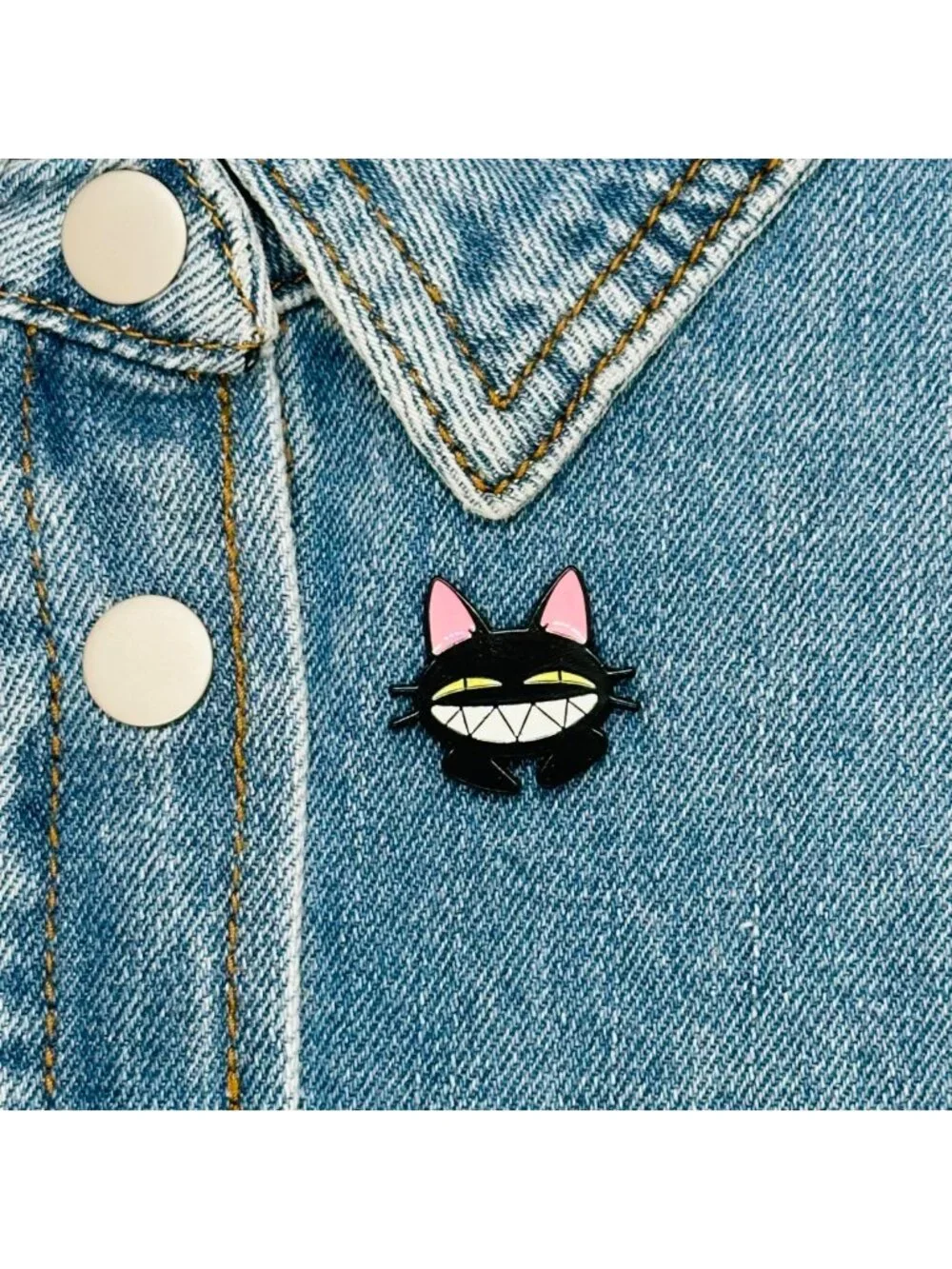⭐The Legend of LUOXIAOHEI Luo Xiaohei Hei Black Cat Metal Brooch Cat Enamel Pin⭐