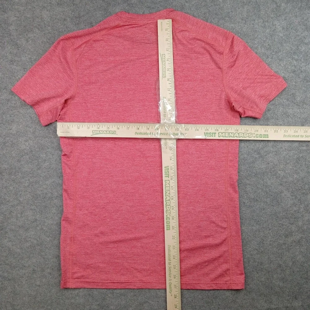 Nike Shirt Mens Medium Red Dri-FIT Short Sleeve Athletic Gym Running Top