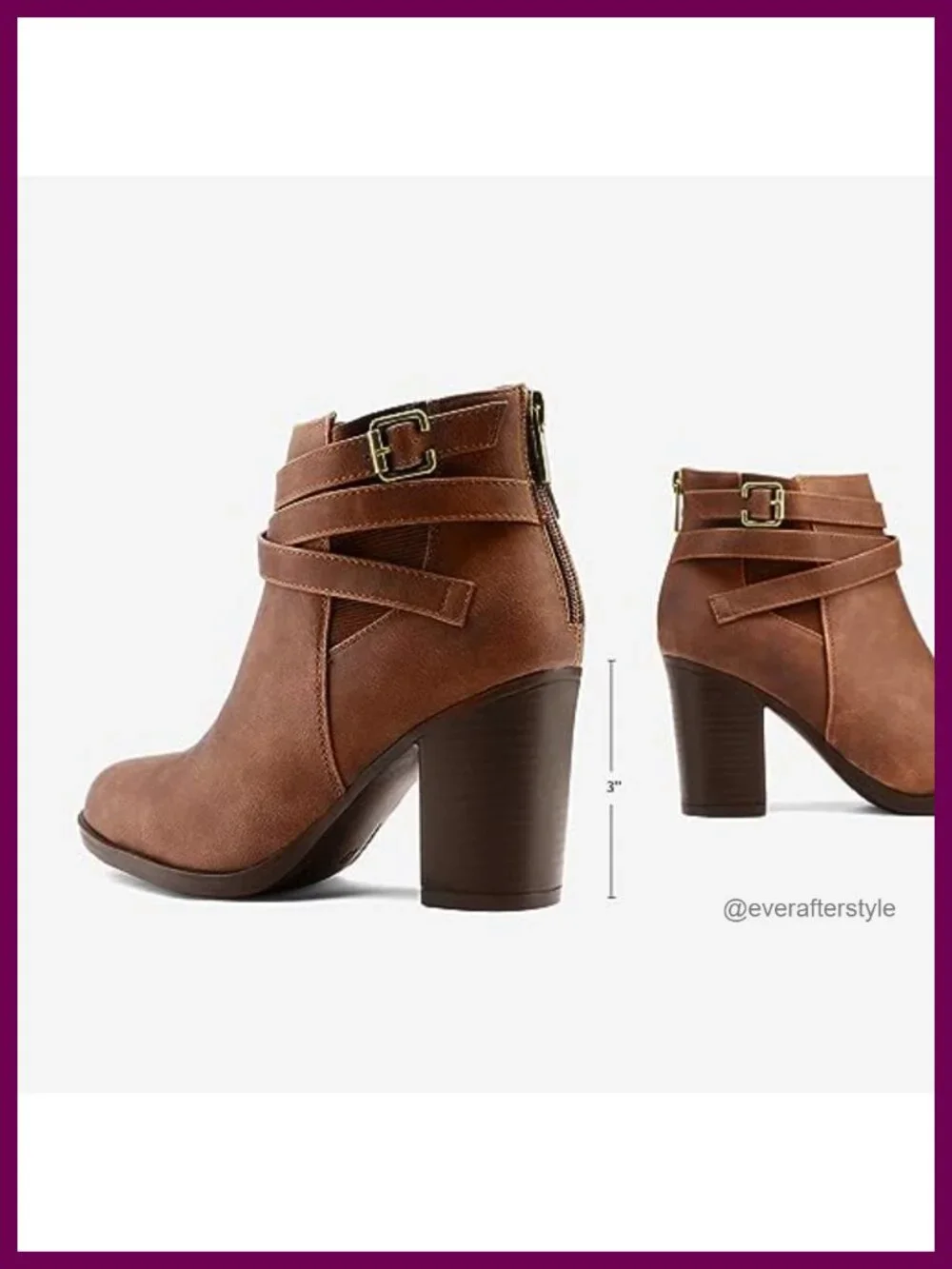 Chunky High Heel Ankle Boots Faux Suede Close Toe Fall Booties