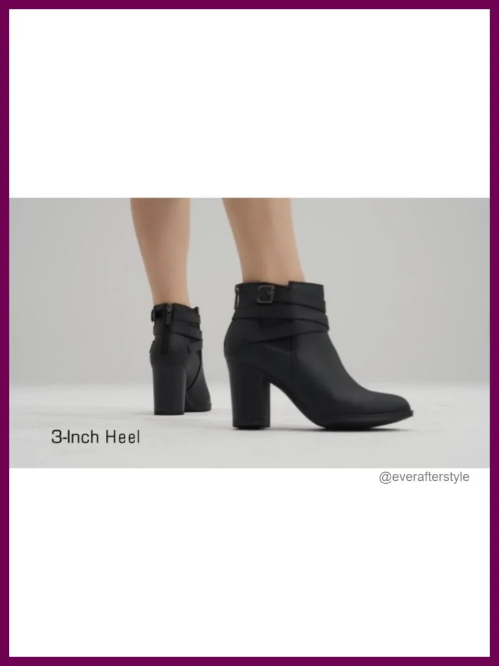 Chunky High Heel Ankle Boots Faux Suede Close Toe Fall Booties