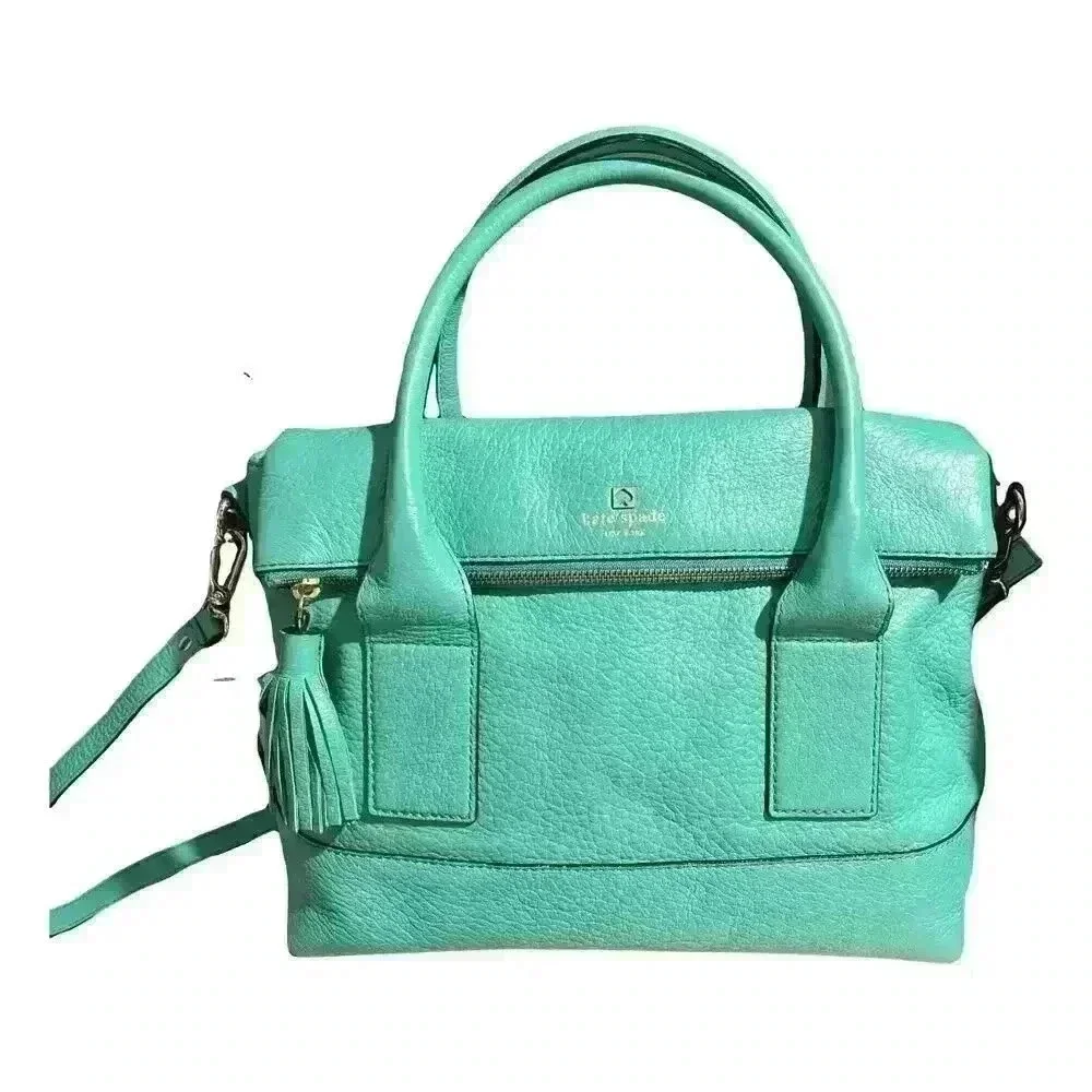 KATE SPADE NEW YORK Southport Avenue Alessa Satchel Green Crossbody Bag