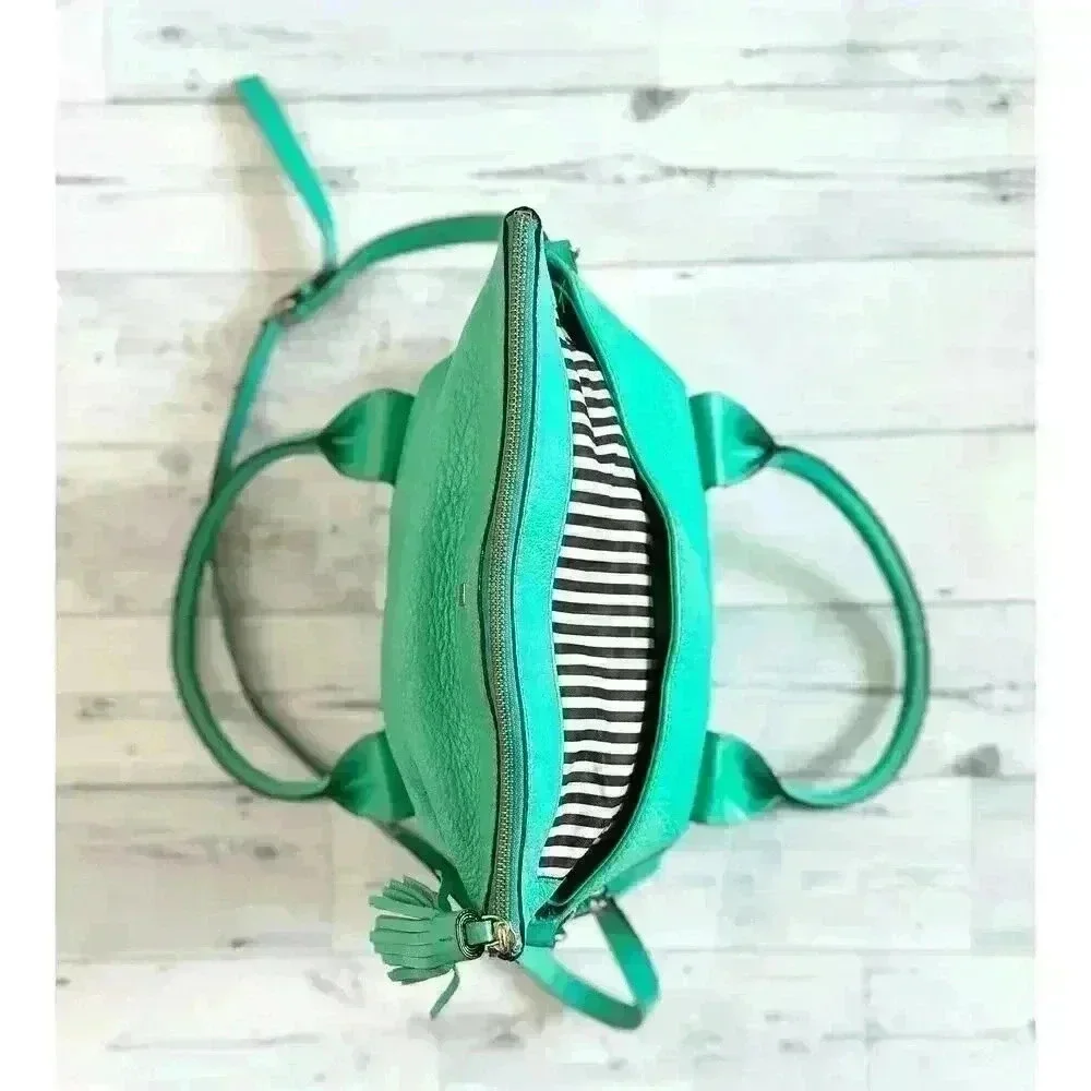 KATE SPADE NEW YORK Southport Avenue Alessa Satchel Green Crossbody Bag