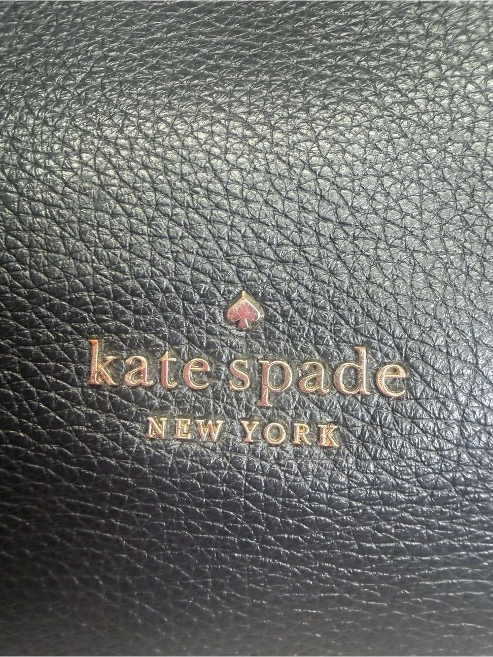 KATE SPADE Black soft Pebbled Leather Shoulder Hobo
