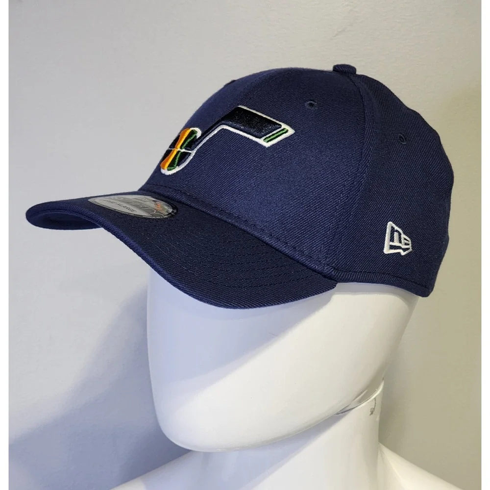Utah Jazz NBA New Era 39thirty Fitted Hat Cap Large/XL Navy Blue‎ Team Classic