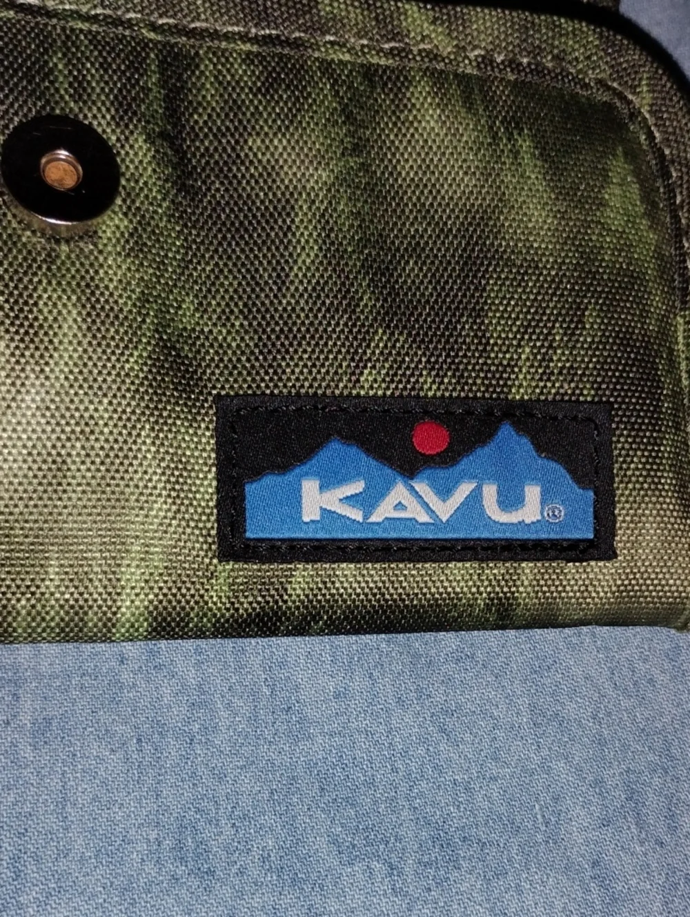 Kavu Olive Green Tie-Dye Fold Wallet
