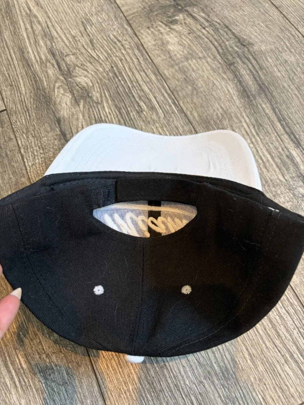 Black and White Miami Hat Cap Velcro
