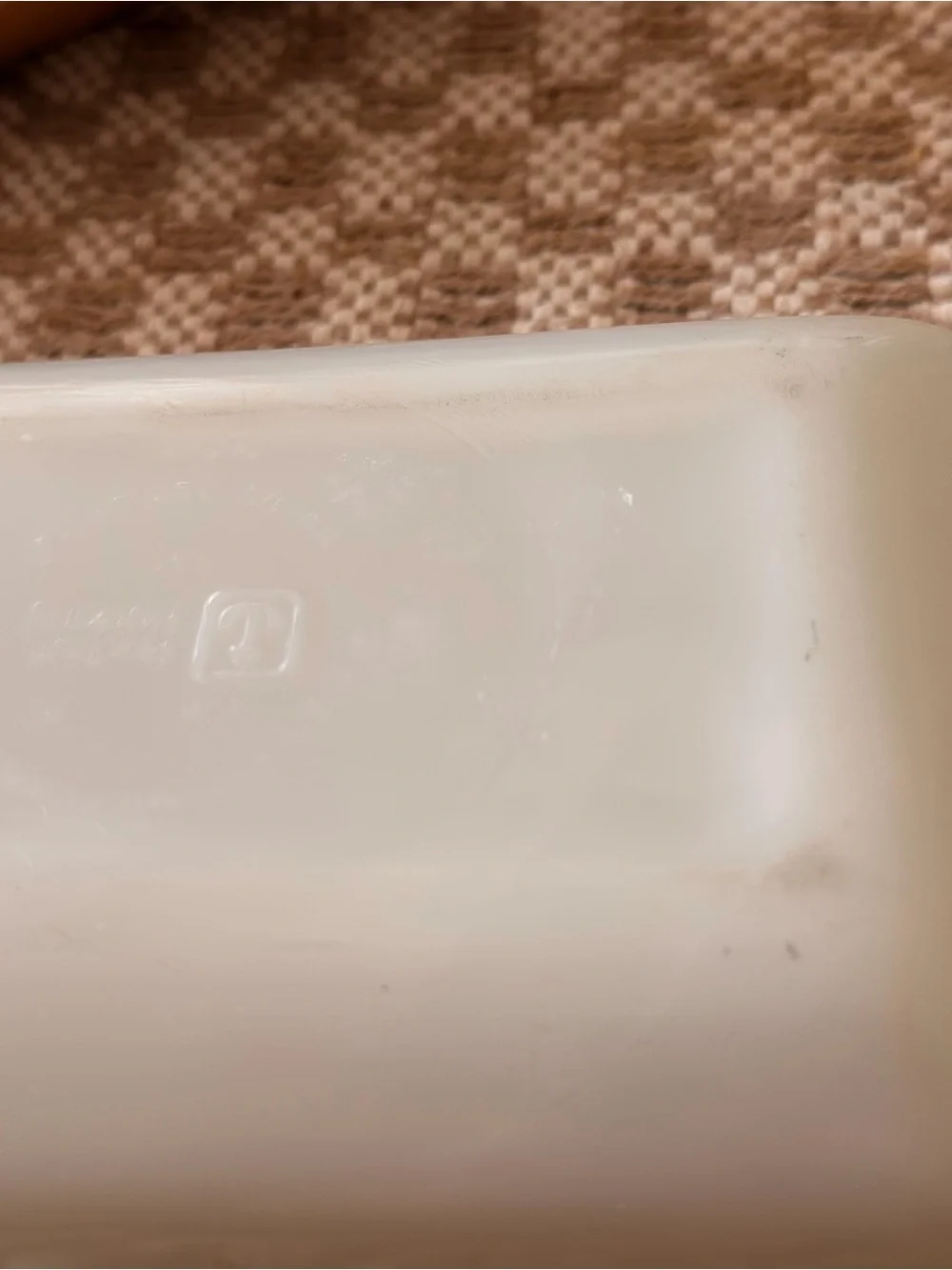 Vintage ANCHOR HOCKING FIRE KING LOAF PAN 441 ONE QUART VEGETABLE HARVEST 5 X 9