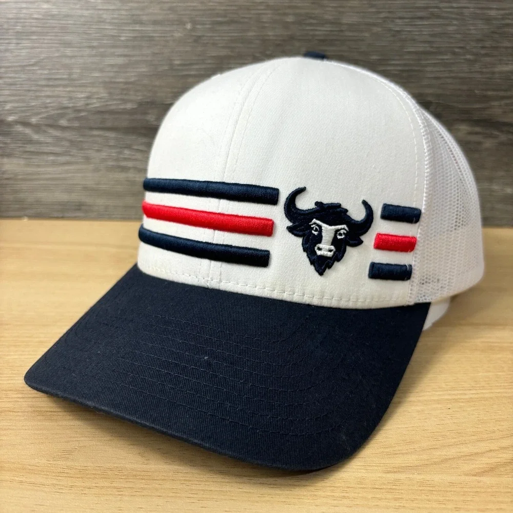 Hockeyak Hat Cap Snap Back White Blue Red‎ Adjustable