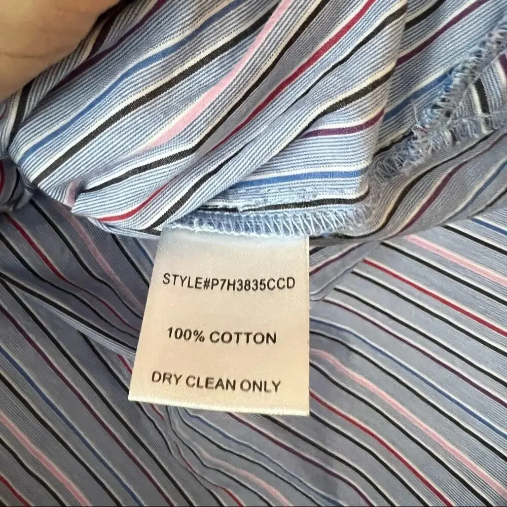 Parker Blue Striped Ruffle Off-the-Shoulder Blouse