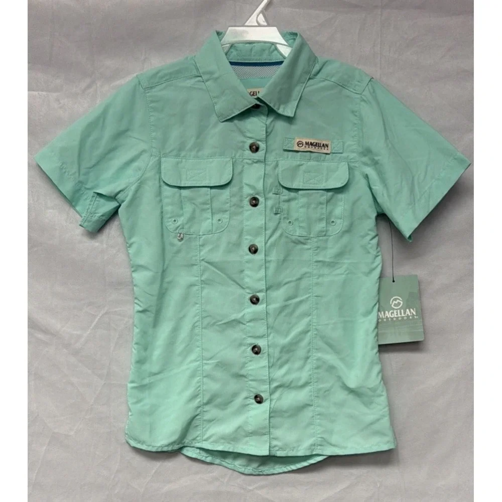 Magellan Outdoors Girls‎ Fish Gear SS Laguna Madre Beach Glass Size Small 7