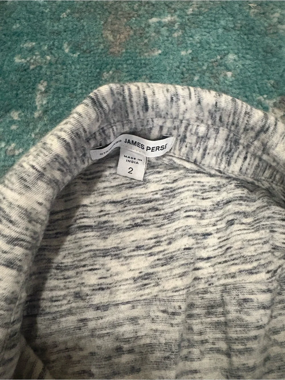James Perse Button Front Shirt Heathers Space Dye Gray Size 2/ Medium