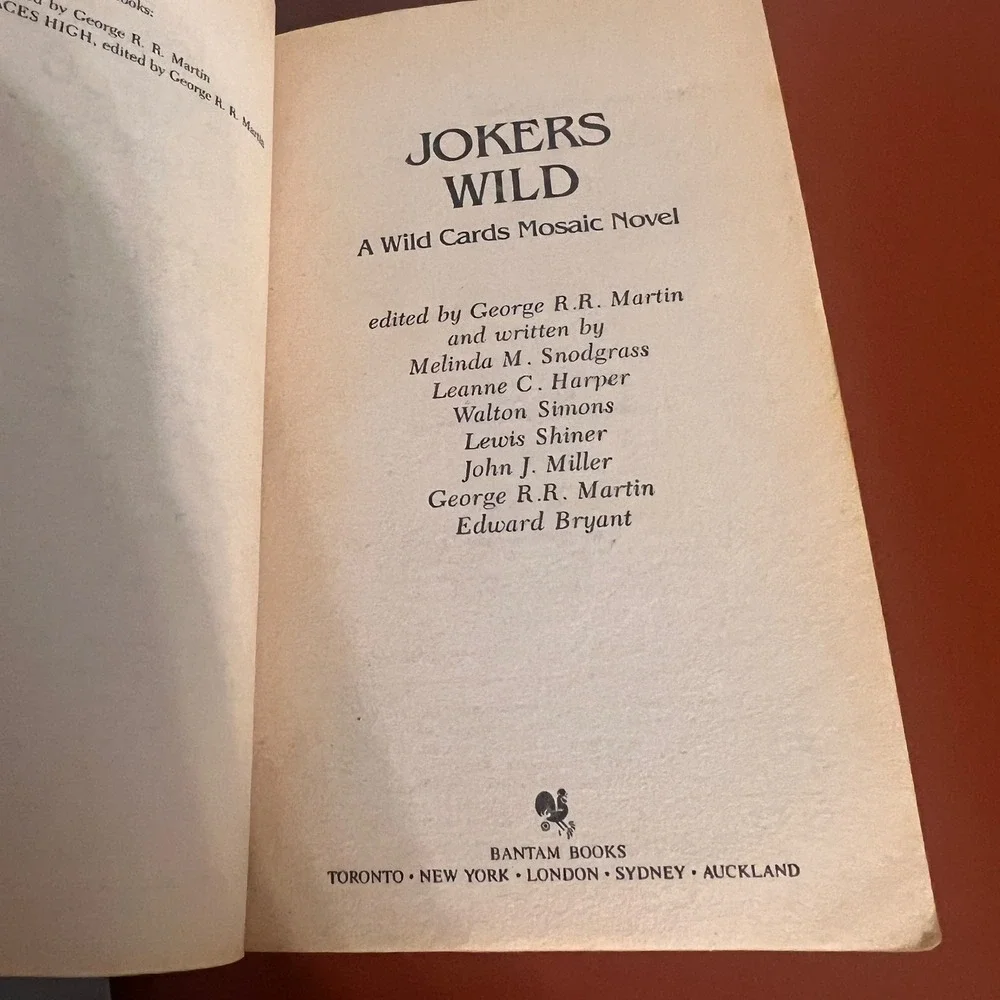 Wild Cards III Jokers Wild George RR Martin 1st Ed 1987 Bantam Spectra Paperback