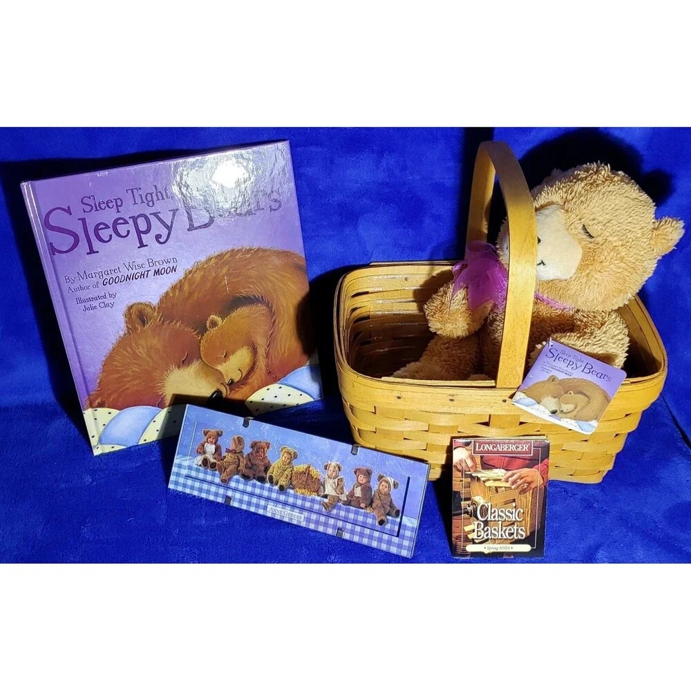 97 Longaberger Spring Bskt +Sleep Tight Book & Bear Margaret Brown + Anne Geddes